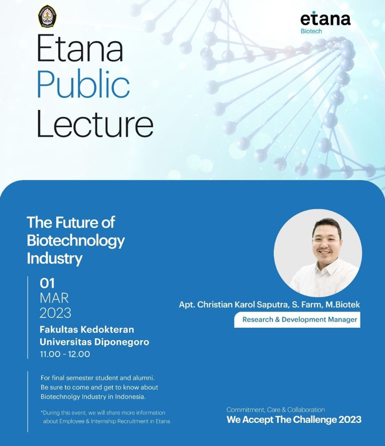 Etana Public Lecture, Pharmacy Study Program, Faculty of Medicine UNDIP